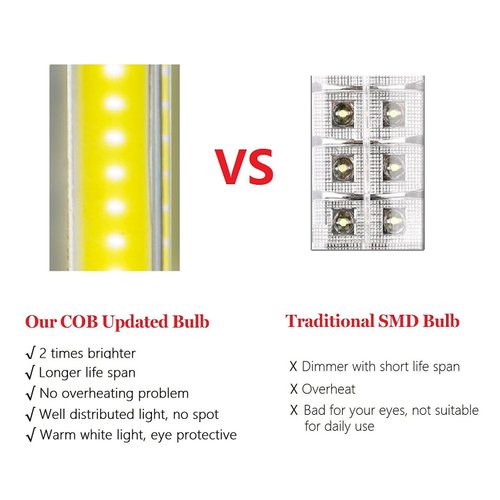 TOMOL [New Version] Super Bright COB LED Portable Desk Lamp Travel Lamp :Foldable, Touch Sensitive Control, 3 Adjustable Brightness Levels, Battery and USB Powered