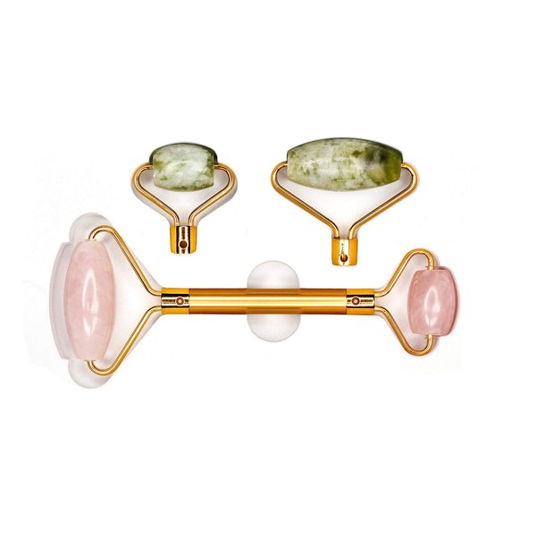 Natural Jade Roller For Face | Puffiness Facial Skin Massager | Anti Aging Wrinkles | Premium Interchangeable Roller | 100% Authentic Jade Stone | Facial Therapy | Rejuvenate Skin