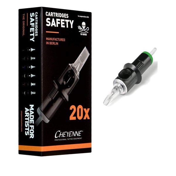 Cheyenne Hawk Safety Needle Cartridges (Box of 20 Pc) (13 Shader)