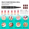 LIERKISS Nail Drill Cordless 35000RPM Rechargeable Professional Electric Nail Drill Kit Wireless Nail File Drill Acrylic Drill for Acrylic Gel Nails Manicure Pedicure Polishing Remover