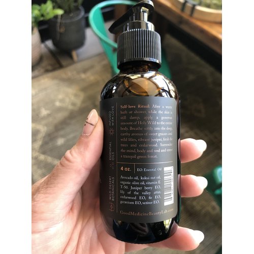 Good Medicine Beauty Lab Holy Wild Deep Forest Body Oil - Nutrient Rich Hydration - Skin Glow - Skincare for Women and Men (4 oz)