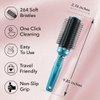 Shop LC Blue Self Cleaning Hair Brush Comb - Detangler Brush Round Brush for Blow Out - Easy Clean Roller Hair Brushes for Women Men Birthday Gifts