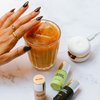 le mini macaron One Step Gel Nail Polish 3-in-1 Base Coat, Color and Top Coat. Salon Quality | Smudge-Free | Chip Free | Long Lasting | Quick Drying | Soak Off | Glossy (Espresso)
