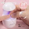 Solid Nail Glue Gel, 30g Nail Gel for Soft Gel Nail Tips with Mini Nail Lamp, Super Strong Nail Glue Gel for Acrylic Nails Extension Fake Nail Tips, Solid Nail Gel and UV LED Nail Light Set