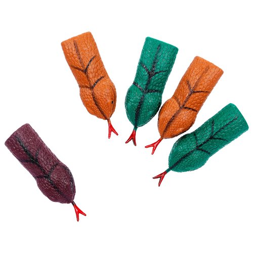Toys Games Novelty —— Snake Finger Puppet Set, Animals Puppet Show Theater Props, Novelty Toys Weird Stuff Gifts, 5Pcs