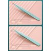 2 Pieces Sticker Tweezers, Cute Craft Tweezers for Stickers, Scrapbooking, Vinyl, Lashes, Electronics, Turquoise