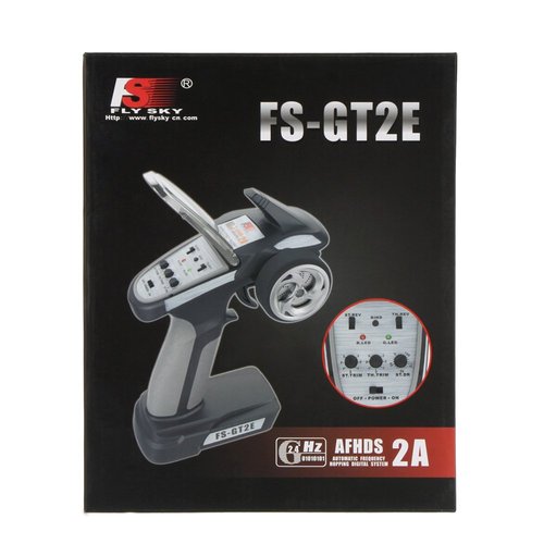 Flysky FS-GT2E AFHDS 2A 2.4ghz 2CH Radio System Transmitter for RC Car Boat with FS-A3 Receiver