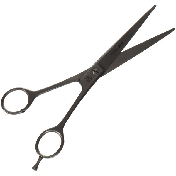 Mars Professional Stainless Steel Curved Scissors Shears, Nickel Finish, 7.5" Length
