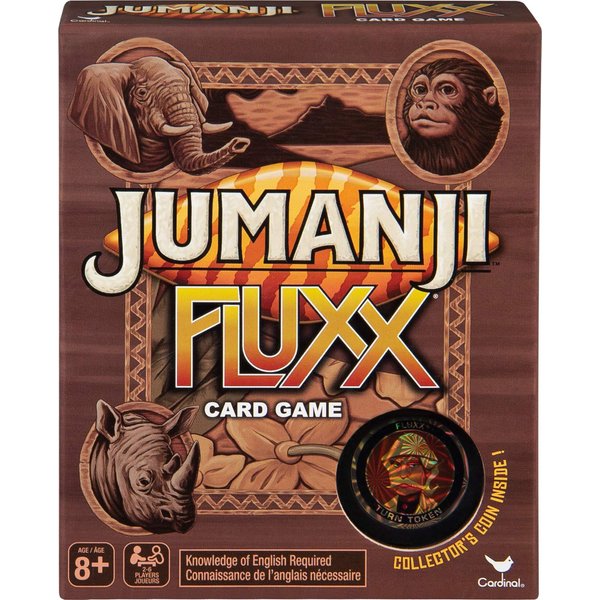 Jumanji Fluxx Card Game with Collector's Coin