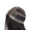 TOOCCI Bob 4x4 Lace Closure Wig Straight Short Bob Wigs Human Hair Middle Central Part Brazilian Virgin Hair Glueless Lace Front Wig for Women with Baby Hair 150% Density (Natural Black Color, 8inch)