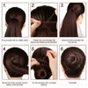 MAGDIY Hair Net Hair Accessories Set with 100 Pcs Invisible Hair Nets, 20 Pcs U-Shaped Pins and 5 Pcs Hair Ties, 20 Inch Elastic Edge Hairnets for Women, Girls Ballet Bun Making (Brown, 125 Pcs Set)