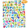 96PCS Water Squirt Gun Temporary Tattoo Stickers Pool Birthday Party Favors Decorations Supplies Decor Theme for Boys Girls School Classroom Activity Outdoor Prizes Rewards