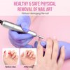 Saviland Portable Electric Nail Drill Machine - 20000 RPM USB Electric Nail File with 7 Nail Drill Bits and 51 Sanding Bands for Polishing and Removing Nail Manicure Tools Home Salon Use, Silvery