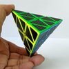 AMAZA 3X3 Pyramid Speed Cube Carbon Fiber Sticker Puzzle Cube 3X3X3 Speed Cube Triangle Magic Cube Puzzle Toy Magic Cube Puzzles