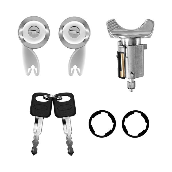 Door Lock Cylinders Set & Ignition Switch with Keys | Replacement For 1990-1995 Ford F150/250/350, E150/250/350, Ranger, Bronco & Mercury Grand Marquis Vehicles
