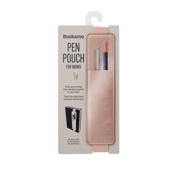 IF Bookaroo Pen Pouch Notebook/Pen Organiser Elasticated A5 Notebook - Rose Gold