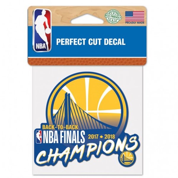 Golden State Warriors 2018 Champions WC 26200207 4" Decal Reusable Basketball