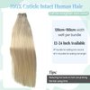 Sew in Hair Extensions Real Human Hair, Blonde Weft Hair Extensions Human Hair Bundles 100G 20 Inch Hand Tied Weft Hair Extensions Human Hair Weft Weave Extensions for Women