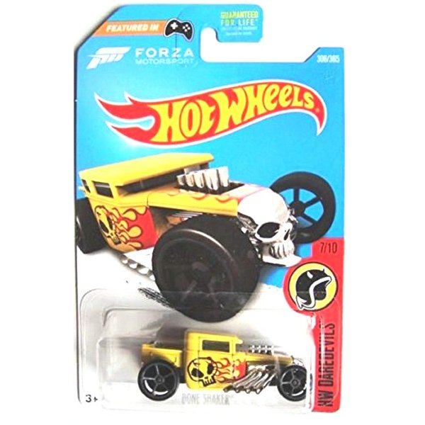 Hot Wheels 2017 HW Daredevils Forza Motorsport Bone Shaker 306/365, Yellow