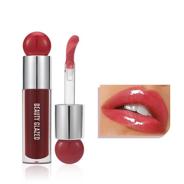 MYUANGO Moisturizing Lip Glow Oil, Hydrating Lip Care Lip Tint, Shiny Lip Glow Vegan Plumping Lip Gloss for Dry Lips (108, Travel Size)