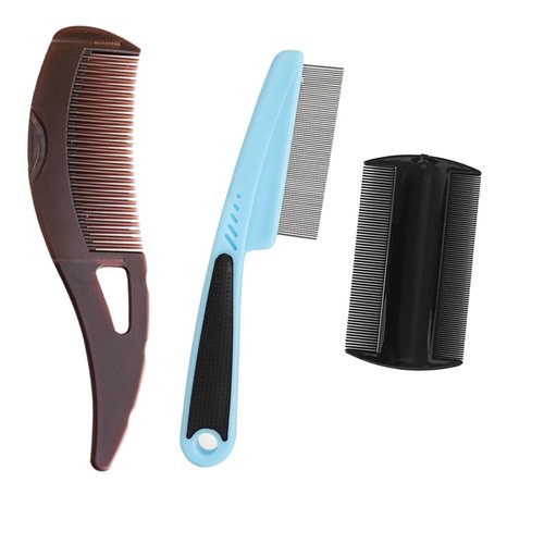 3 pcs Dandruff Scalp Psoriasis Comb Dandruff Removal Comb Stainless Steel Fine Tooth Comb Multifunctional Hair Grooming Scalp Sweep Detoxing Comb for Women Men Kids and AdultsS Dandruff Removal (Blue)