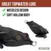 LUNKERHUNT Frog Fishing Lure for Bass Fishing | Pocket Frog Lure 1.75 Inch | Topwater Fishing Lures with Weedless Hooks for Trout, Pike in Saltwater and Fresh Water