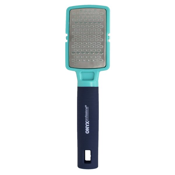 Onyx Professional Foot Rasp, Callus Remover for Feet - Stainless Steel Foot Scrubber Dead Skin Remover, No Mess Lightweight Callus Shaver for Feet with Debris Catcher