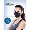 HUHETA KN95 Face Masks, Packs of 30 Individually Wrapped, 5-Ply Breathable and Comfortable Safety Mask, Filter Efficiency Over 95%, Protective Cup Dust Masks Against PM2.5 (Black Mask)