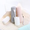 LONG TAO 4 Pcs Travel Toothbrush Case Portable Toothbrush Storage Box Toothbrush Travel Containers Wash Cup Holder Organizer for Trips and Daily Use (Green, Grey,Pink,White)