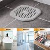 Hair Catcher,Square Hair Drain Cover for Shower Silicone Hair Stopper with Suction Cup,Easy to Install Suit for Bathroom,Bathtub,Kitchen(Grey 4 Pack)