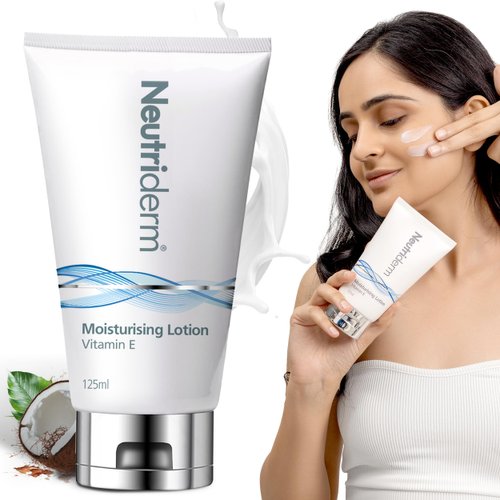 Neutriderm Moisturizing Lotion, Moisturizer Face Cream, Vitamin E Lotion | Body Lotion for Women, Body Moisturizer for Dry Skin, Dull Skin, Aging Skin, Wrinkles, Acne and Red Skin, 125 ml (4.2 fl oz)