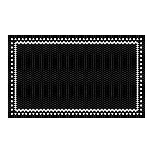 Carolina Creekhouse Vinyl Rug | Brooks 076855UA | Vinyl Floor Mat | Decorative, Vintage, Waterproof, Eco-Friendly, Non-Slip | Charcoal, 2'x3'