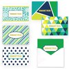 Edgy Thank You Cards / 36 Gratitude Note Cards With White Envelopes / 6 Geometric Patterned Gold Foil Designs / 3 1/2'' x 4 7/8'' Appreciation Card Set/Made In The USA