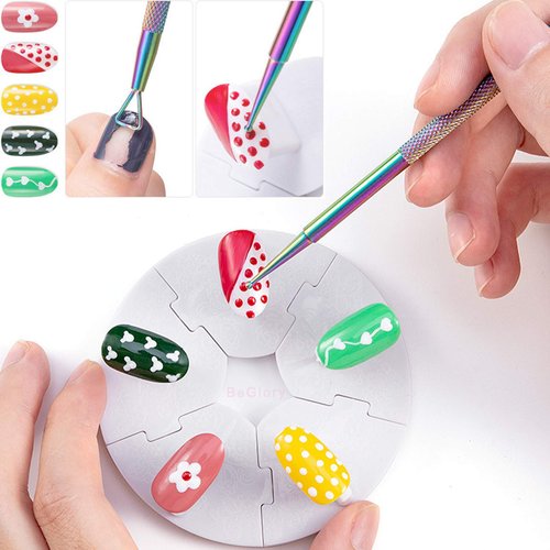 4-Piece Acrylic Nail Brush Set UV Gel Nail Art Brushes for Acrylic Application, Nail Brush Pen with Nail Art Tip Builder Brush Nail Art Liner Brush and Nail Art Dotting Pen 3D Nail Art Set