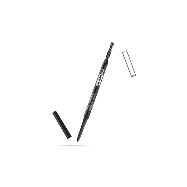 PUPA Milano High Definition Eyebrow Pencil - Easily Shape And Define Flawless Eyebrows - Fill And Volumize For Beautiful Thick Brows - Sculpt Arches With Smooth Precision - 004 Extra Dark - 0.003 Oz