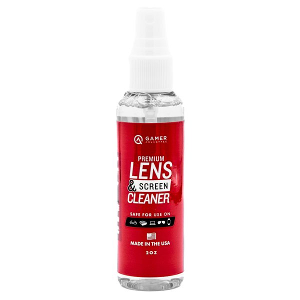 Gamer Advantage Eyeglass Lens Cleaner | Streak Free | Made in The USA | Safe & Effective on ALL Lenses & Screens | 2 oz Premium Lens & Screen Cleaner