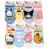 CUSTOMONACO Womens Sanrio Characters Cartoon Novelty Socks (Juicy Pang Pang 8 Pairs) One Size