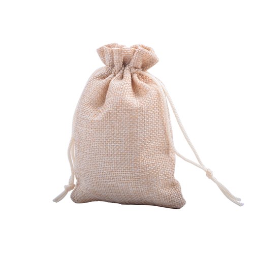 Sansam 25pcs Cream Drawstring Burlap Gift Bags, 5.2x7.2 Inch Lining Burlap Sacks For Jewellery Packaging, Herb, Spices, Medium Size Jute Treat Bags for Christmas, Wedding, Party,Household Storage