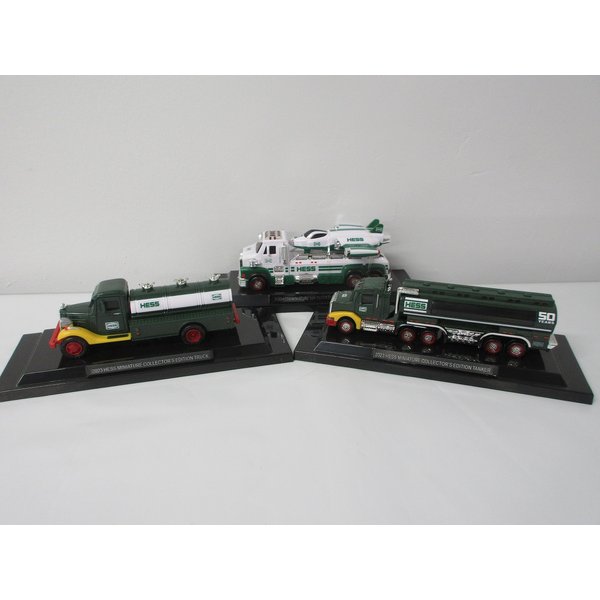 Hess Toy Truck 2023 25th Anniversary Mini Collection - First Truck, Toy Truck with Space Cruiser, and Tanker