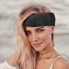 Sliverdew 4 PCS Rhinestone Stretch Headbands for Women,Boho Womens Headbands with Crystal Soft Breathable Stretch Wide Head Wrap Elastic Turban for Black Women Head Bands Hair Scarfs for Yoga,Running