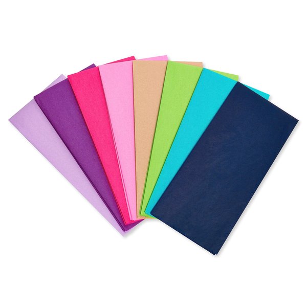 American Greetings 40 Sheets 20 in. x 20 in. Jewel Tone Tissue Paper for Birthdays, Holidays, and All Occasions