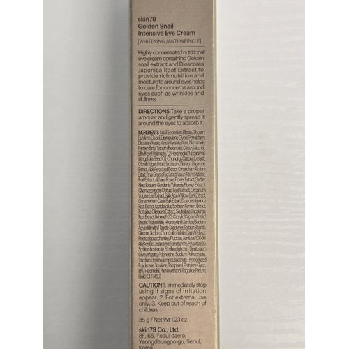 SKIN79 Golden Snail Intensive Eye Cream Concentrated Moisture Booster Skin Care Made In Korea