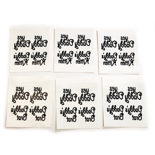 6 Sheets of Yes Daddy, Daddy's Kitten, Daddy's Brat Tattoos