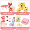 59 Pcs Dollhouse Furniture Accessories Sets Living Room Dining Room Bedroom Bathroom Miniature Doll House Furniture Plastic Pretend Doll Housework Cleaning Furniture Play Toy Gifts for Boy Girl Age 6+