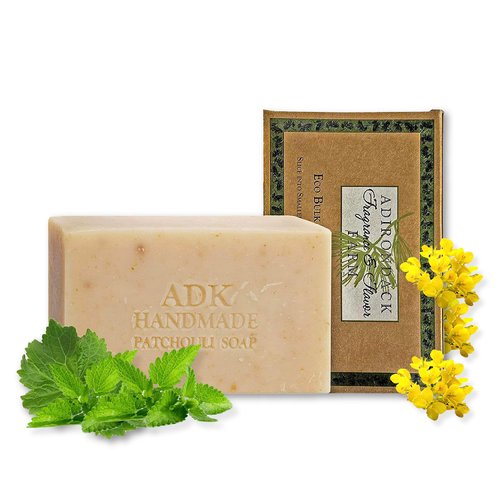 Patchouli Soap Natural Soap Bar 16oz Plant Based, Made, Organic Soap, Vegan Soap for Men & Women For dry skin, eczema, Natural Body Soap Cuts into 10 Soap Bars, Great Gift