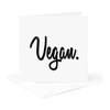 3dRose Greeting Cards - PRINT OF TEXT VEGAN, BLACK - 12 Pack - Anne Collections Quotes