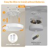 DEEPLITE Battery Ceiling Light Motion Sensor Rechargeable Wireless Shower Light with Remote,5500K 8000mAh,Timing,7.8in Motion Activated Overhead Lighting for Closet Bathroom Hallway Porch