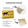 Slow Cat Crossing Xing 10"x14" Funny Novelty Metal Tin Sign Farm Organic Country Home Decor Wall Sign Suitable for Indoor and Outdoor Yard Sign