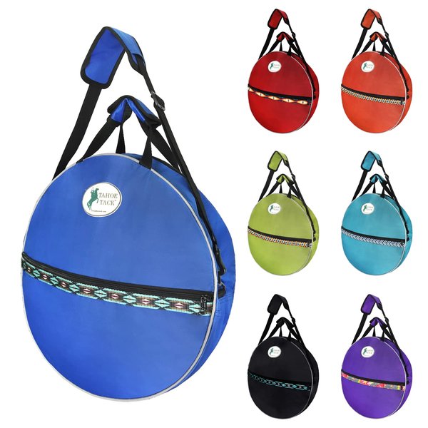 Tahoe Horse and Calf Roping 3 Ropes Carry Bag Custom Designed with Reflective and Overlay Trims, Black