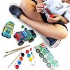 JOYIN Kids Craft Kit Build & Paint Your Own Wooden Race Car Art & Craft Kit DIY Toy Make Your Own Car Truck Toy Construct and Paint Craft Kit, Presents for Kids